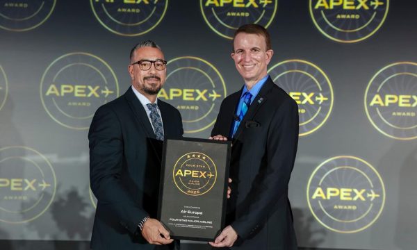 Air Europa obtiene por tercer año el premio APEX de cuatro estrellas