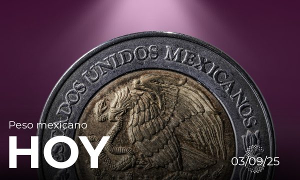 Peso mexicano hoy 3 de septiembre