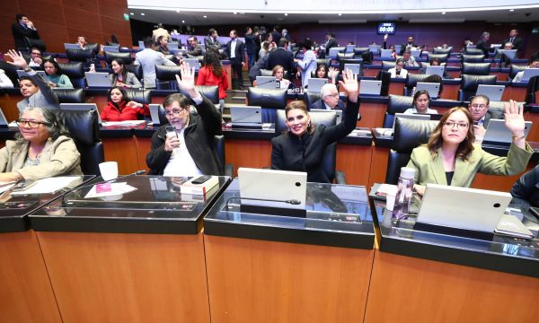 El Senado mexicano aprobó el proyecto que reforma, adiciona y deroga diversas disposiciones de la Ley General de Salud, para prohibir los cigarrillos electrónicos, vapeadores, sistemas o dispositivos análogos y otras materias. EFE/Cámara de Senadores/